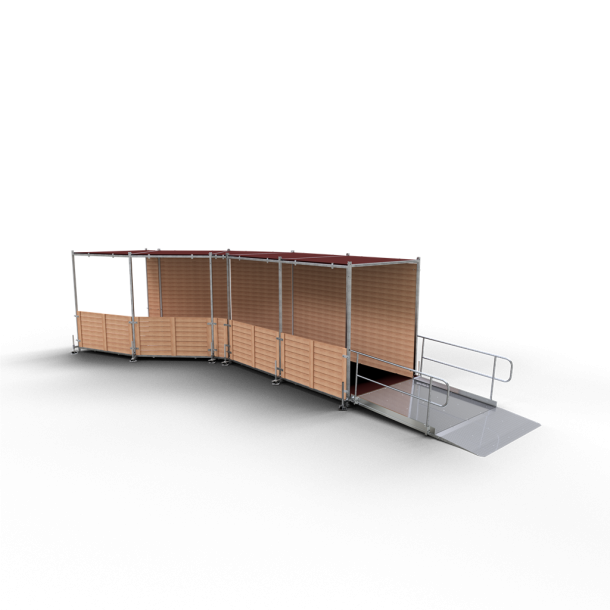 Access ramp for pedestrian tunnel